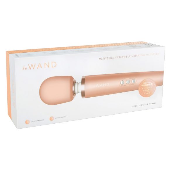 Le Wand Petite - vibromasseur rechargeable exclusif (or rose)