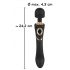 Baguette Cleopatra - vibrateur de massage rechargeable et étanche (noir)