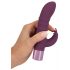 Vibromasseur G-spot avec stimulateur clitoridien rechargeable - Violet