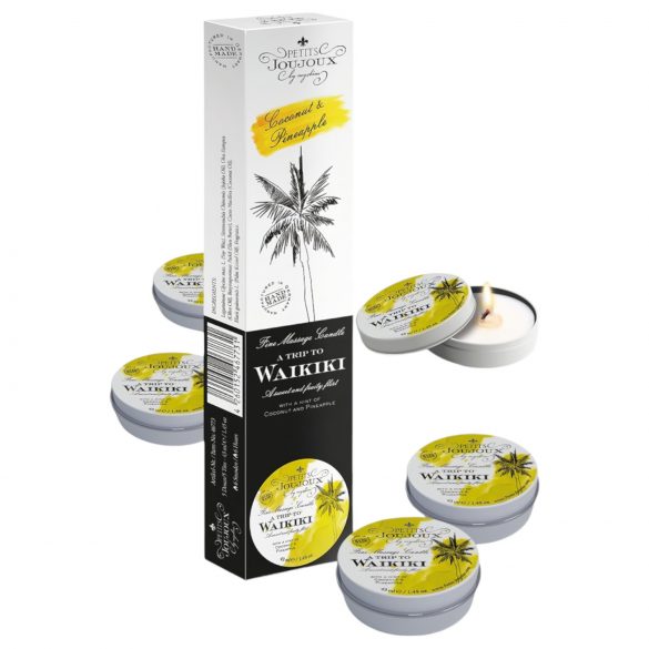 Petits Joujoux Waikiki bougie de massage - coco-ananas (5x43ml)