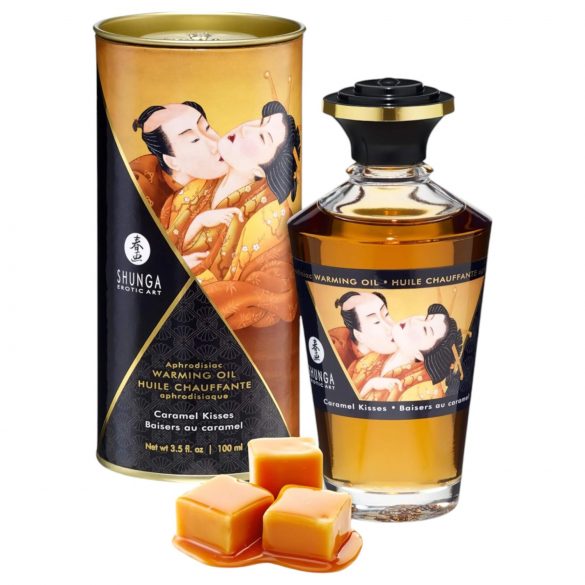 Shunga - Huile de massage chauffante caramel (100ml)