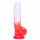 Sunfo - Dildo ventouse, forme réaliste - 21 cm (transparent-rouge)