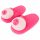 Chaussons en peluche roses - forme de seins