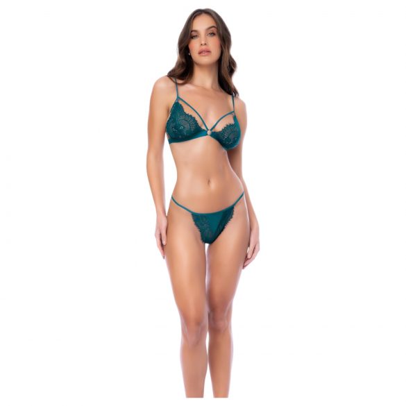 Mapalé - soutien-gorge et culotte à motifs floraux avec bretelles (vert)