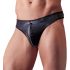 Svenjoyment - tanga homme brillant avec strass et zip (noir)