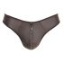 Svenjoyment - tanga homme brillant avec strass et zip (noir)