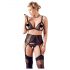 Cottelli Grande Taille - Ensemble de lingerie en dentelle (noir)