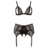 Cottelli Grande Taille - Ensemble de lingerie en dentelle (noir)