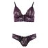 Cottelli - Ensemble soutien-gorge en dentelle fleurie (violet) - M