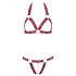 Cottelli - Ensemble soutien-gorge ouvert à anneaux métalliques (rouge) - M/L