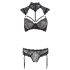 Cottelli - Ensemble soutien-gorge en dentelle à col (noir) - 85B/L