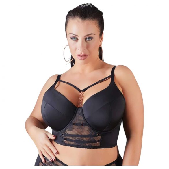 Cottelli Grande Taille - Soutien-gorge en dentelle à bretelles (noir)