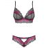 Obsessive Tulia - ensemble lingerie dentelle (noir-rose)