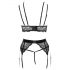 Abierta Fina - trio de lingerie en dentelle (noir)