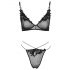 Cottelli - Ensemble soutien-gorge transparent avec dentelle (noir) - M