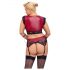 Cottelli Bondage Grande Taille - ensemble soutien-gorge dentelle (rouge-noir)