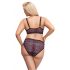 Cottelli Curves Plus Size - Ensemble soutien-gorge transparent à motifs (violet)