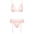 Kissable - ensemble de lingerie en dentelle (rose) - L/XL