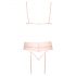 Kissable - ensemble de lingerie en dentelle (rose) - L/XL