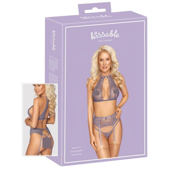 Kissable - ensemble de lingerie en dentelle (violet)