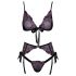 Embrassable - Ensemble de soutien-gorge brodé rose-lilas (noir)