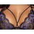 Cottelli - Ensemble de lingerie en dentelle 3 pièces (noir-violet)