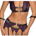 Cottelli Bondage - Ensemble lingerie avec menottes (noir-violet)