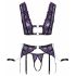 Cottelli Bondage - Ensemble lingerie avec menottes (noir-violet)