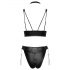 Cottelli Bondage - Ensemble soutien-gorge brillant avec attaches (noir)