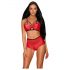 Obsessive Leatheria - Ensemble soutien-gorge effet cuir (rouge) - S/M