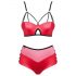 Obsessive Leatheria - Ensemble soutien-gorge effet cuir (rouge) - S/M