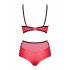 Obsessive Leatheria - Ensemble soutien-gorge effet cuir (rouge) - S/M