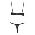 Cottelli Party - ensemble soutien-gorge à lacets (noir)