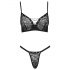 Cottelli Party - ensemble soutien-gorge à lacets (noir) - 80B/M