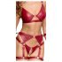 Ensemble Cottelli Bondage - soutien-gorge brillant avec menottes (rouge)