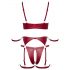 Ensemble Cottelli Bondage - soutien-gorge brillant avec menottes (rouge)