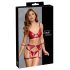 Ensemble Cottelli Bondage - soutien-gorge brillant avec menottes (rouge)