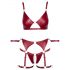 Ensemble Cottelli Bondage - soutien-gorge brillant avec menottes (rouge) - L