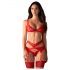 Obsessive Cupid Desir - Ensemble de lingerie en dentelle (rouge)