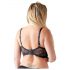 Cottelli Plus Size - soutien-gorge à bretelles et anneau (noir) - 90D