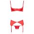 Cottelli - ensemble soutien-gorge ouvert cœur (rouge)