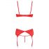 Cottelli - ensemble soutien-gorge ouvert cœur (rouge) - 80B/M