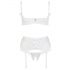 Cottelli - Ensemble push-up en dentelle avec lacets (blanc) - 80B/M