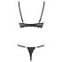 Cottelli - Soutien-gorge à armatures et string, noir - 75C/S