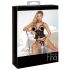 Abierta Fina - tanga et corset ouverts (noir) - L