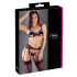 Cottelli - Ensemble de lingerie ouvert en dentelle (noir)