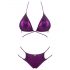 Obsessive Balitta - bikini brillant à col (violet)