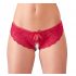 Cottelli - Culotte ouverte rouge avec nœud pour femme