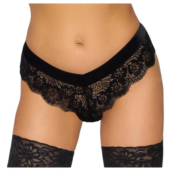 Cottelli Party - culotte en dentelle avec chaînes (noir)