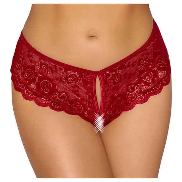 Cottelli - Culotte en dentelle ouverte (rouge) - M